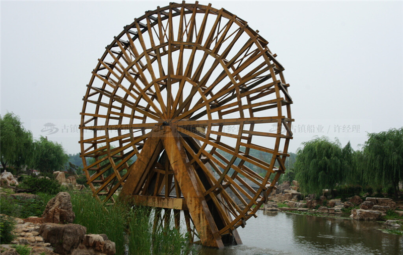 直径6米水车_户外木质水车轮